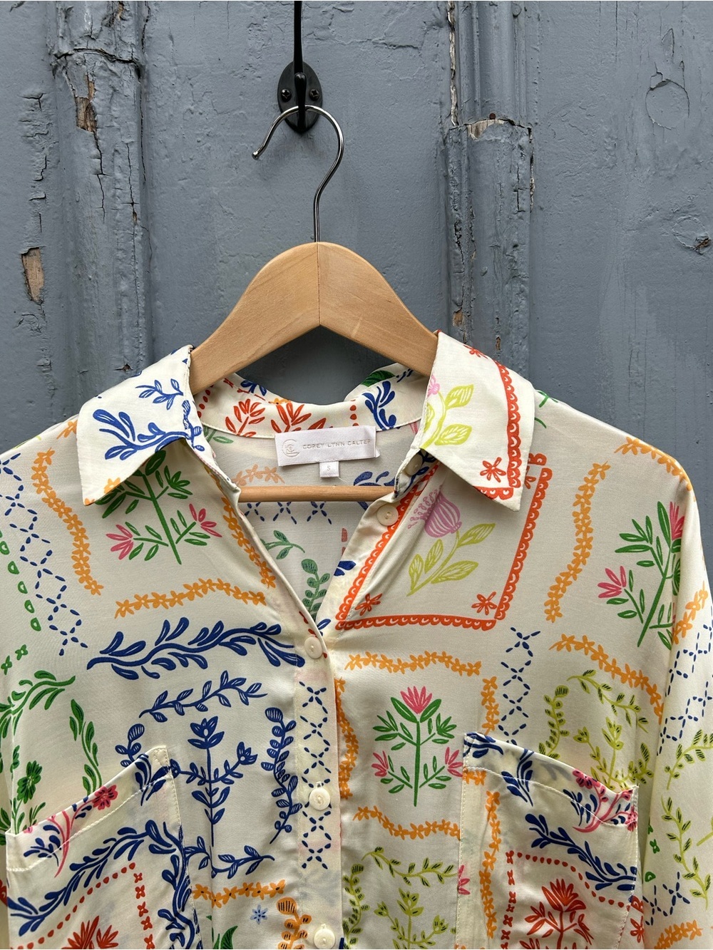Corey Lynn Carter Floral Oversized Shirt dress, Small - Picture 5 of 11